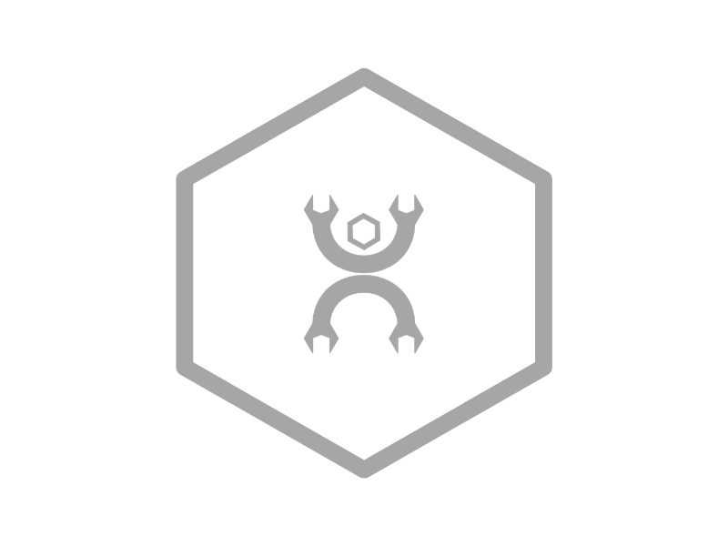 Logo Plus Hexagon Silver